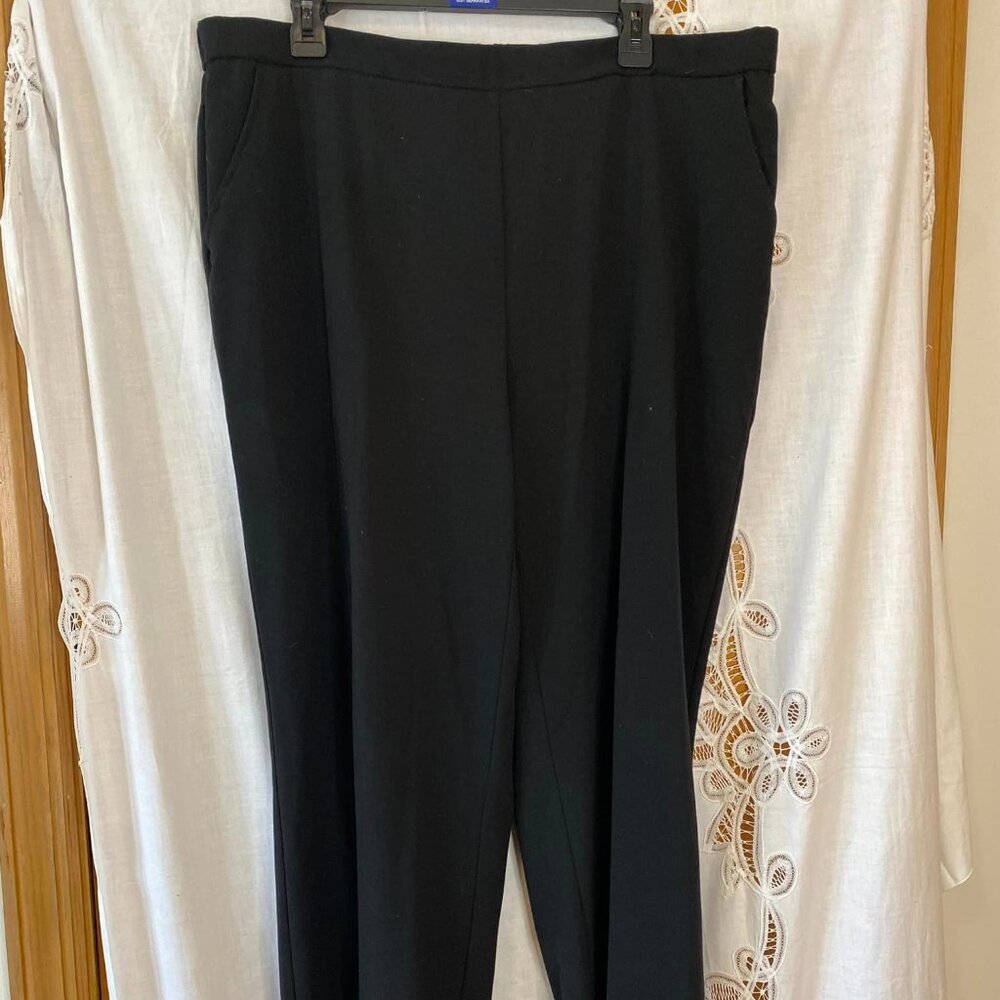 Dana Buckman Black Straight Leg Pull-On Pants Size 18S